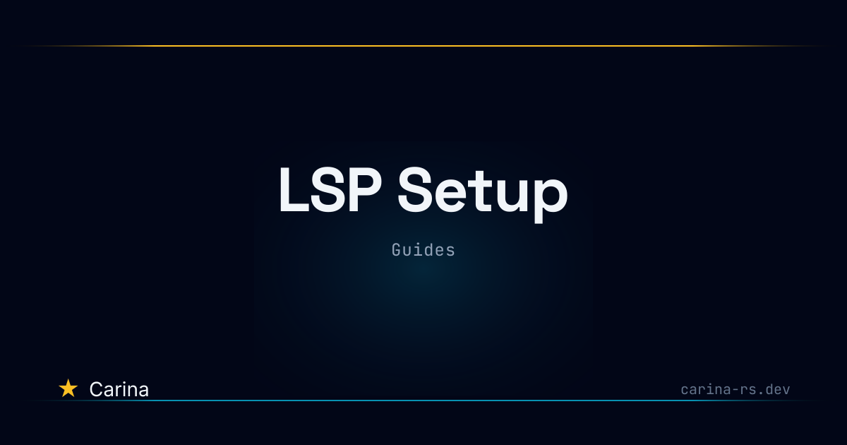 Setup Ref LSP Setup | Carina